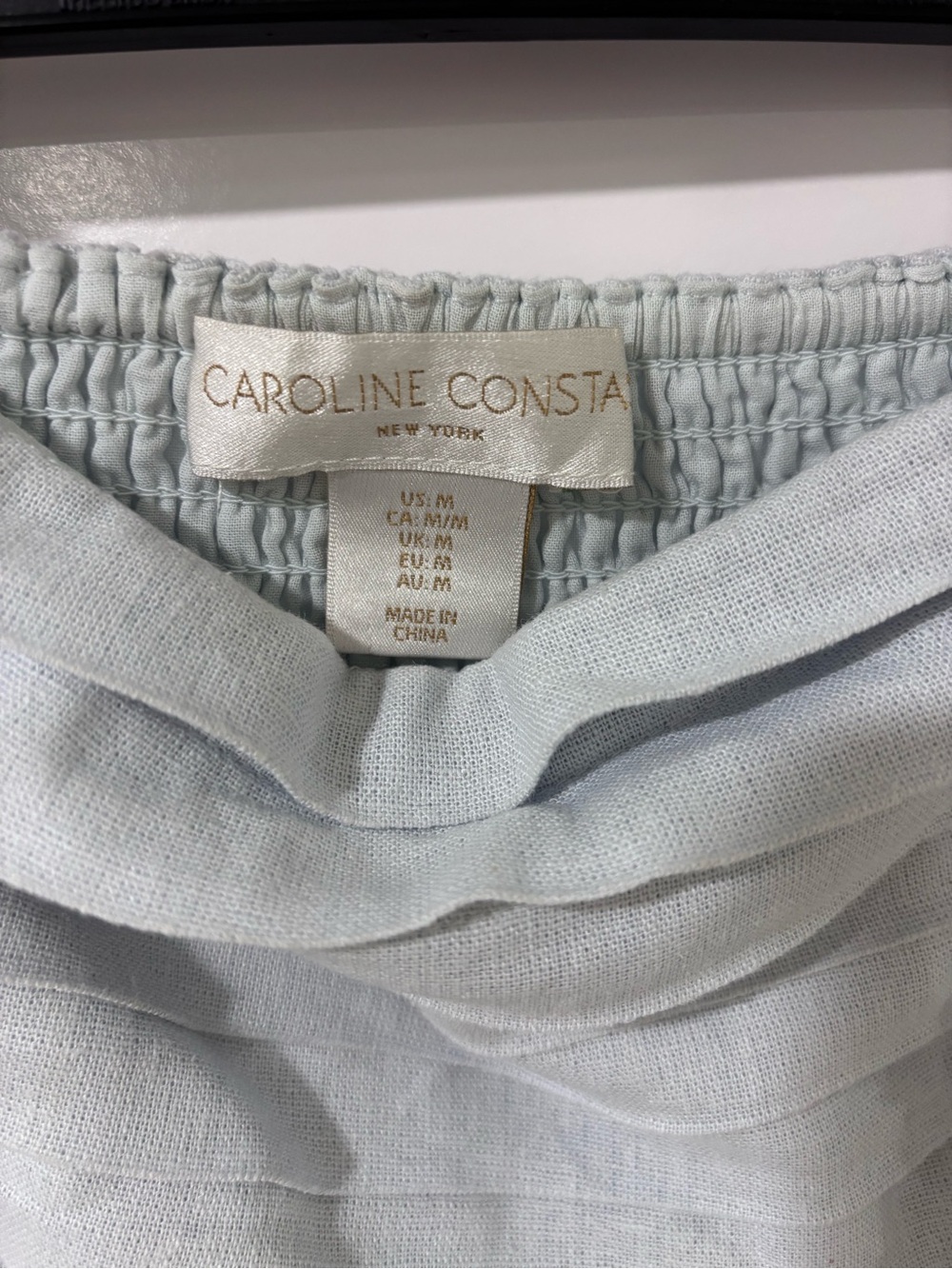 Caroline Constas Light Blue Maxi Dress with Pleated Waistband - Picture 5 of 9